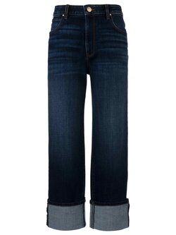 Kut from the Kloth Sienna High Rise Straight Leg Roll Up 5"-Clarity