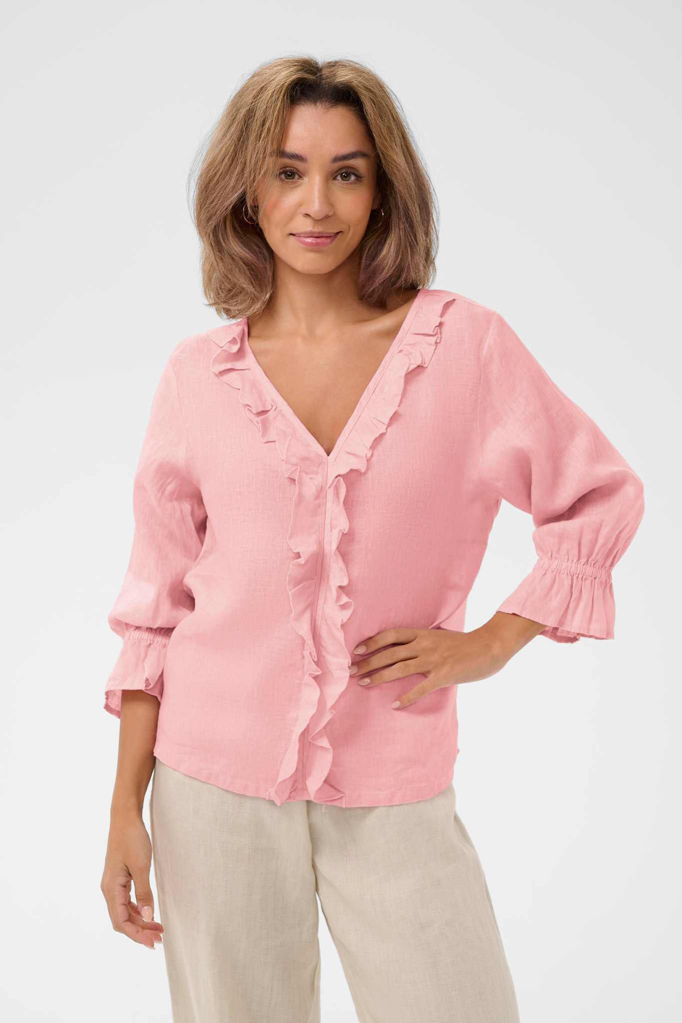 Cream CRBellis Frill Blouse 10614831-SS26