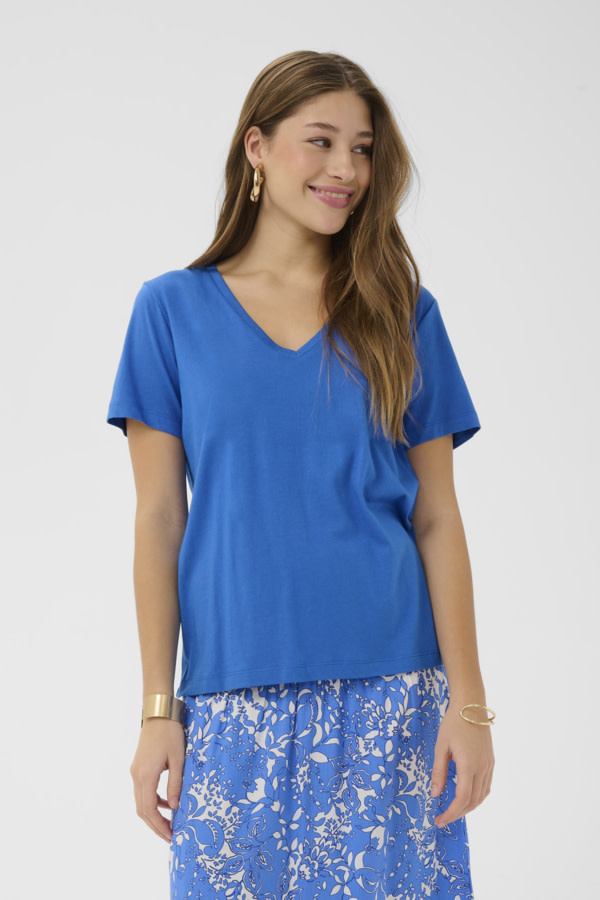 Cream CRNaia Deep V-neck T-Shirt 10612450-SS26