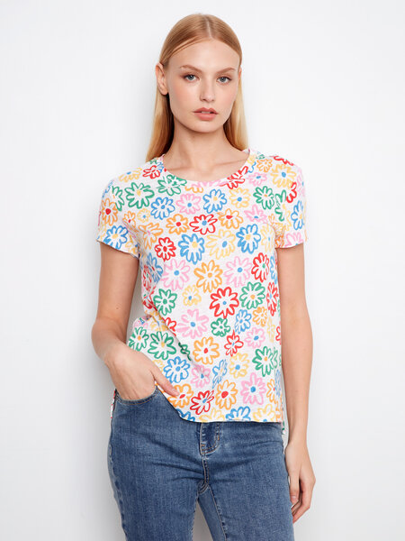 Charlie B Printed Organic Cotton Jersey T-Shirt SS26 C1310