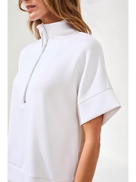 Tribal S/S MOCK NECK TOP W/ZIPPER 3019O-SS26