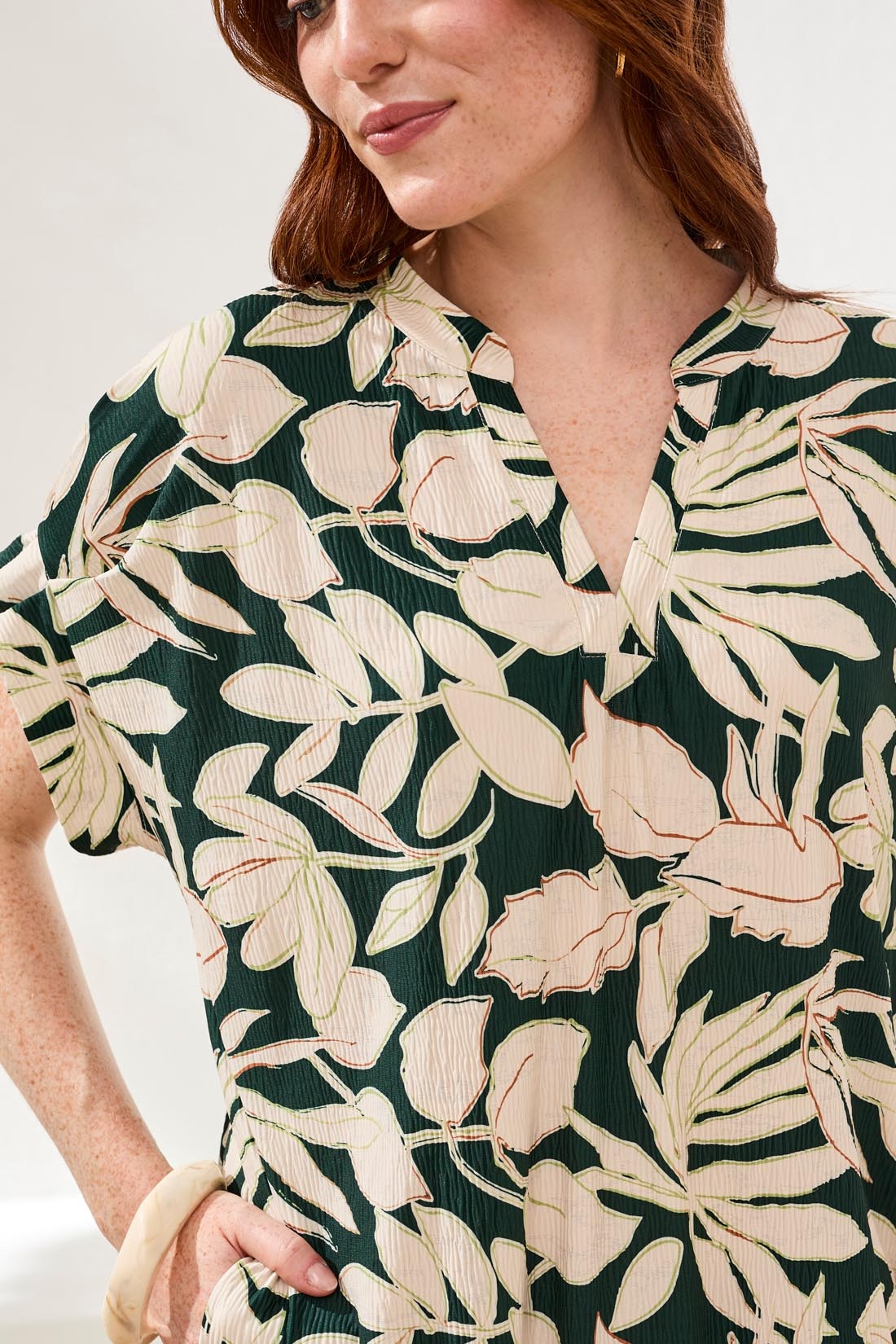 Tribal KNIT DRESS W/ SLV DTL & PKTS 5781O-SS26