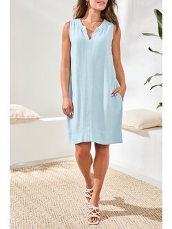 Tribal SLVLESS DRESS W/ SADDLE STITCH DTL 3076O-SS26