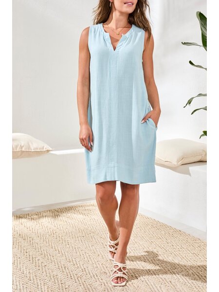 Tribal SLVLESS DRESS W/ SADDLE STITCH DTL 3076O-SS26