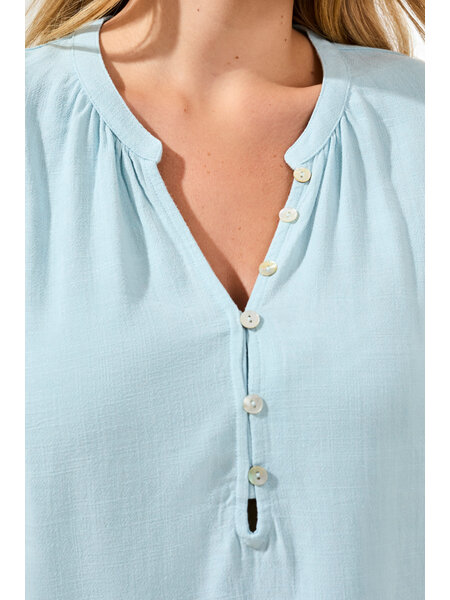 Tribal S/S BLOUSE W/ BUTTONED PLACKET 3077O-SS26