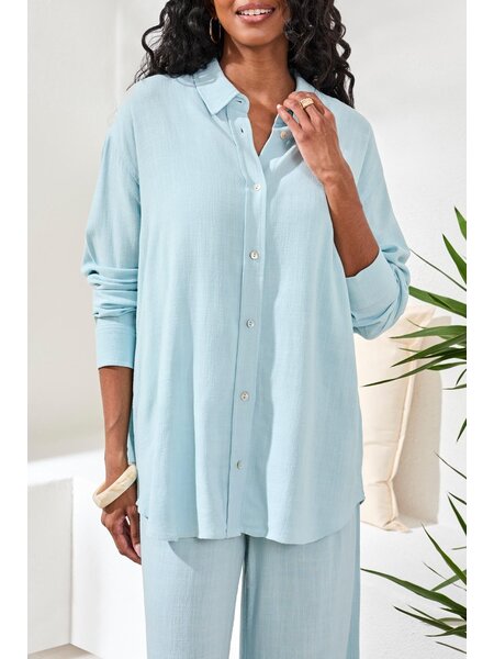 Tribal L/S BTN FRT SHIRT W/ BACK PLACKET 3078O-SS26