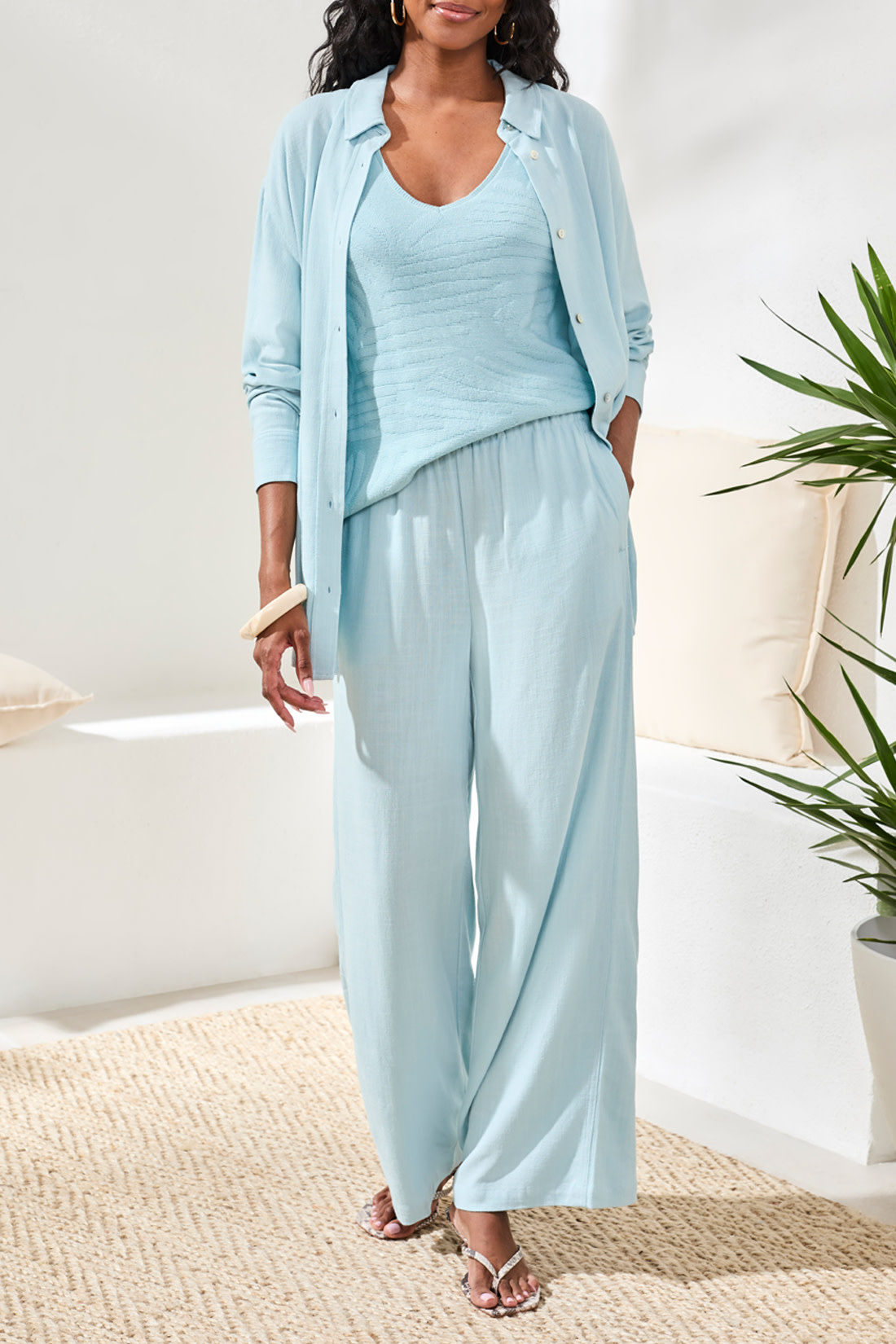 Tribal L/S BTN FRT SHIRT W/ BACK PLACKET 3078O-SS26