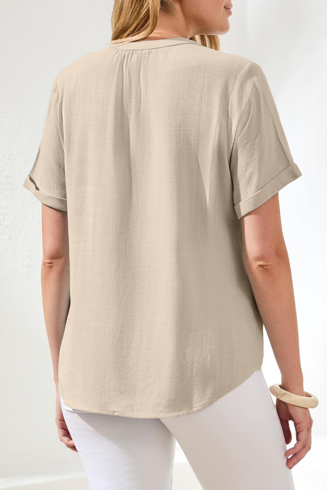 Tribal S/S BLOUSE W/ BUTTONED PLACKET 3077O-SS26