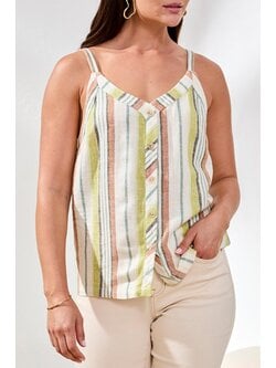 Tribal BUTTON FRONT WOVEN CAMI 6087O-SS26