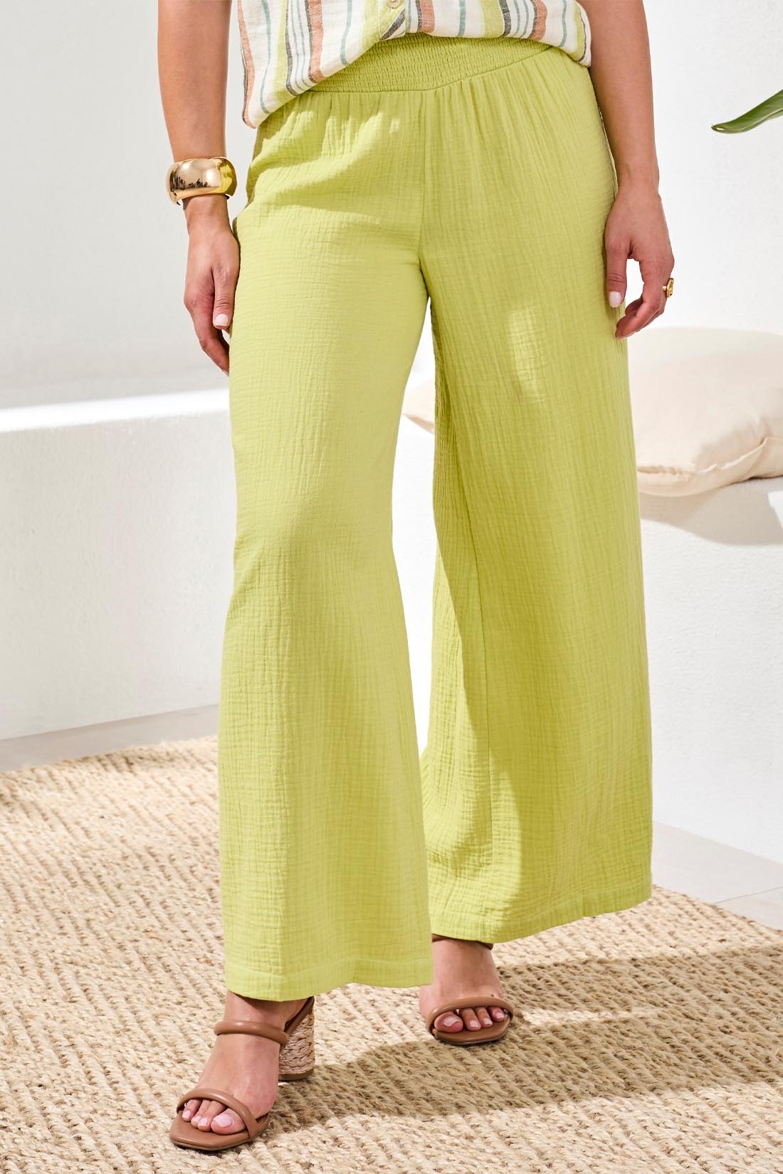 Tribal FLARE PANT W/ SMOCKING WB 6057O-SS26