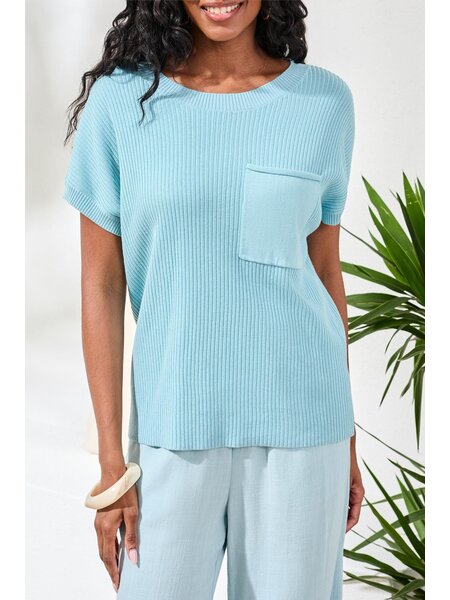 Tribal S/S DOLMAN SWEATER W/POCKET 3007O-SS26