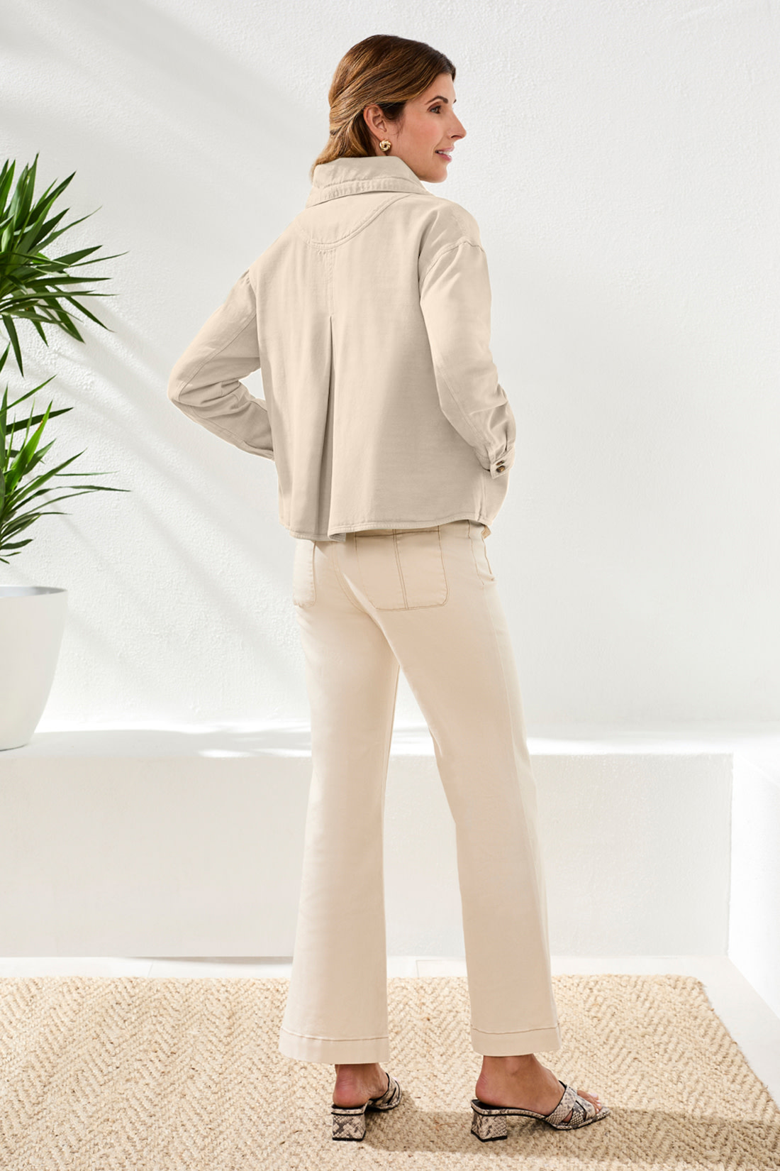 Tribal L/S BTN FRT JACKET W/ DRAWCORD IN COLLAR 3084O-SS26