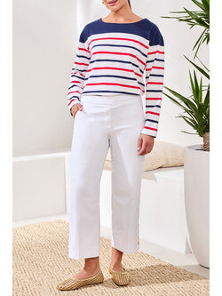 Tribal FLATTEN IT PULL ON CAPRI W/ SNAP VENT 3011O-SS26