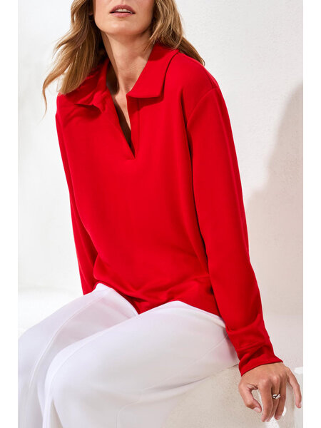 Tribal L/S JOHNNY COLLAR TOP 2488O-SS26