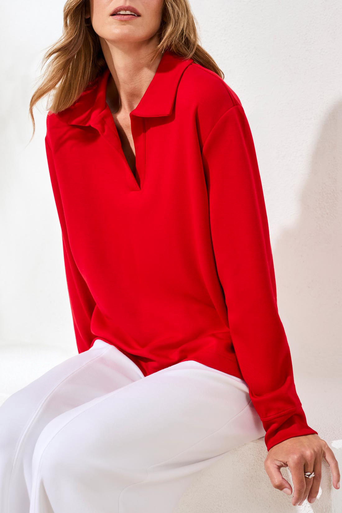 Tribal L/S JOHNNY COLLAR TOP 2488O-SS26