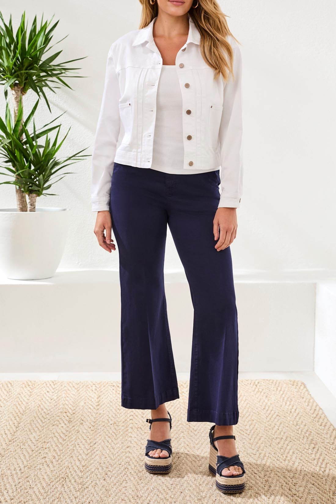 Tribal L/S BTN FRT JACKET W/ BACK PLEATS 3075O-SS26