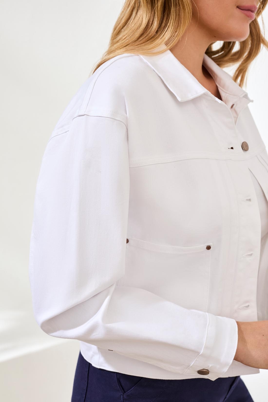 Tribal L/S BTN FRT JACKET W/ BACK PLEATS 3075O-SS26