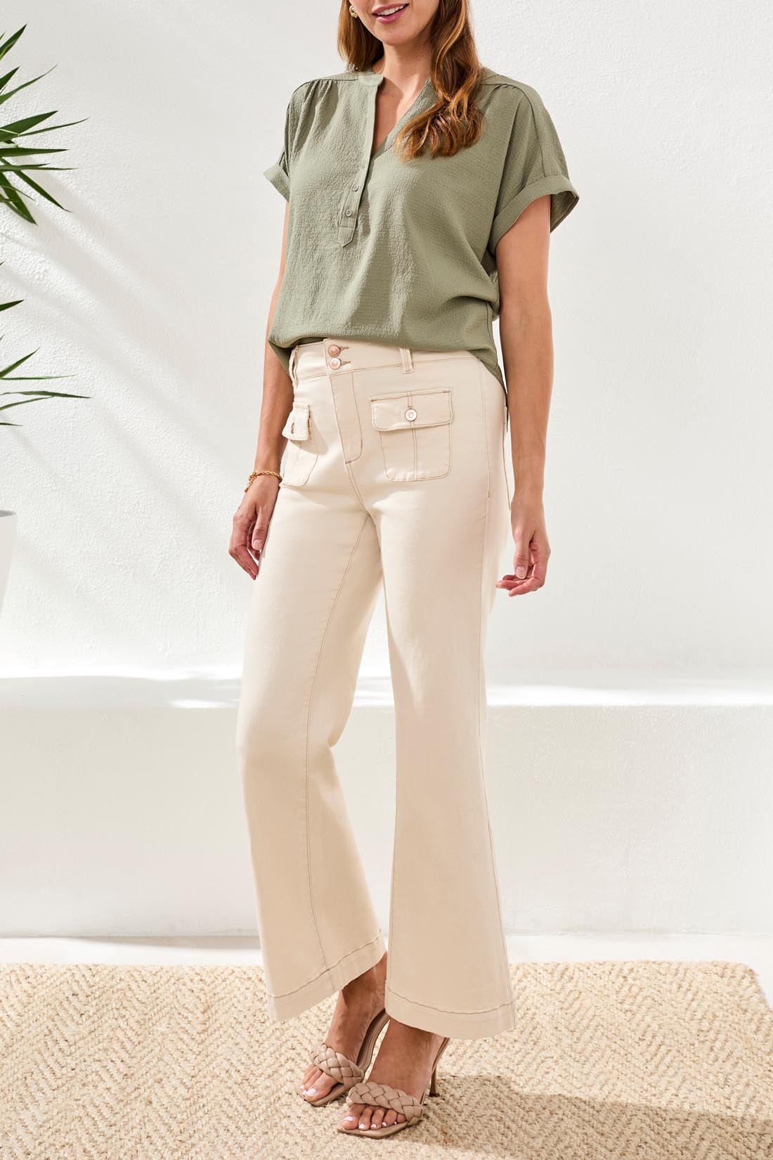 Tribal BROOKE HUGGING PALAZZO W/ CREASE 5903O-SS26