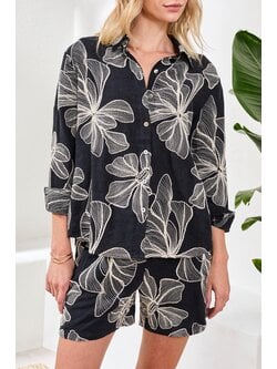 Tribal L/S BTN FRT BLOUSE 3001O-SS26