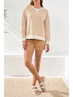 Tribal L/S CREW NECK TOP W/COMBO 2487O-SS26