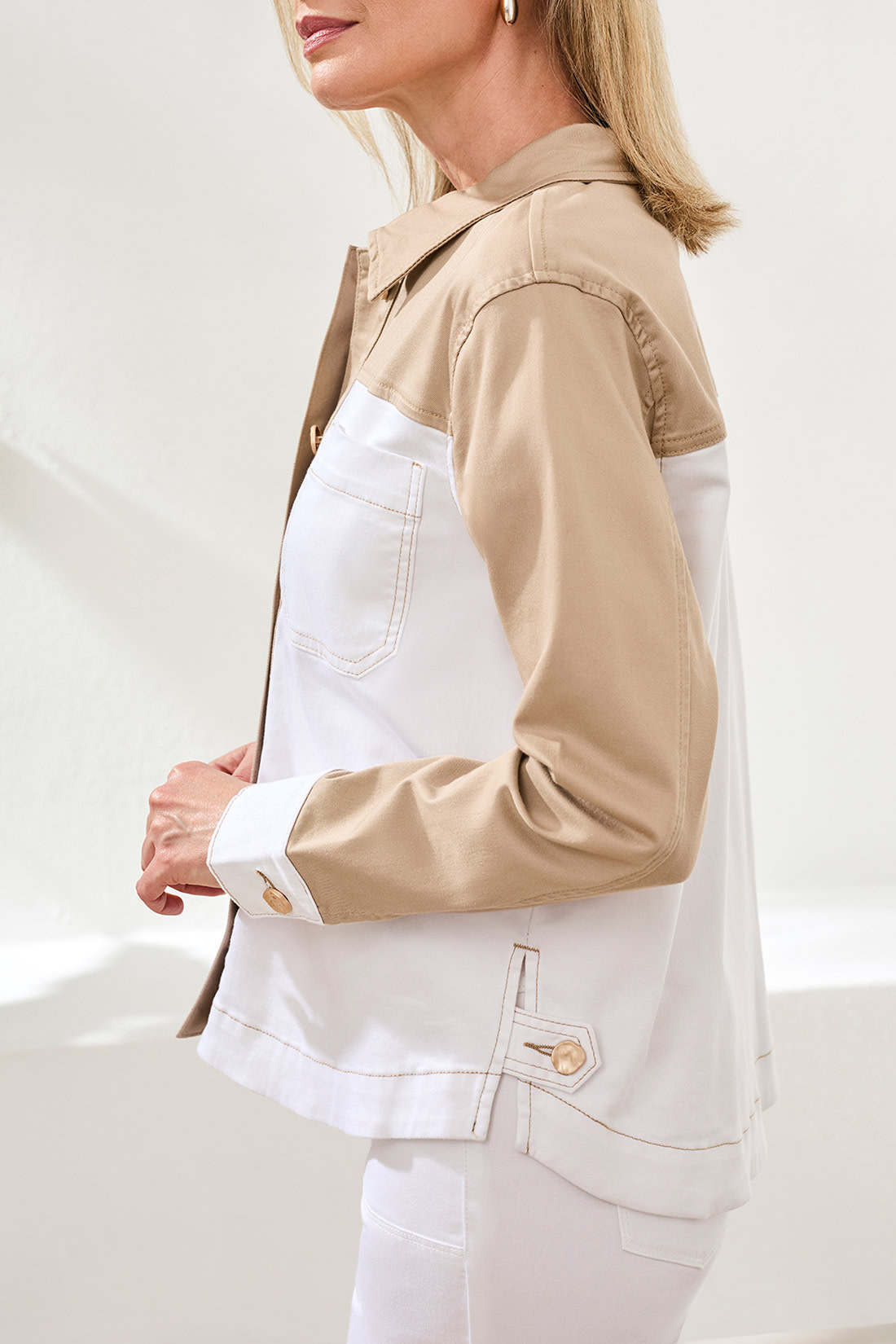 Tribal L/S BTN FRT COLOR BLOCK JACKET 3113O-SS26