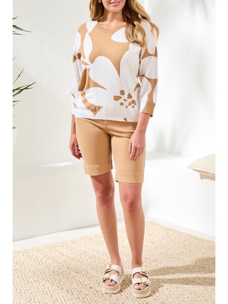 Tribal 3/4 SLV CREW NK SWEATER 2175O-SS26