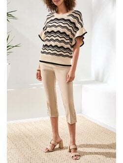 Tribal S/S SWEATER W/TIPING DTL 2496O-SS26