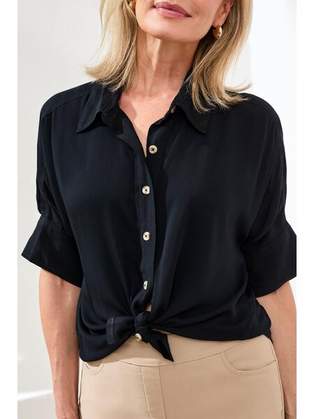 Tribal ELBOW SLV BTN FRT BLOUSE 3112O-SS26