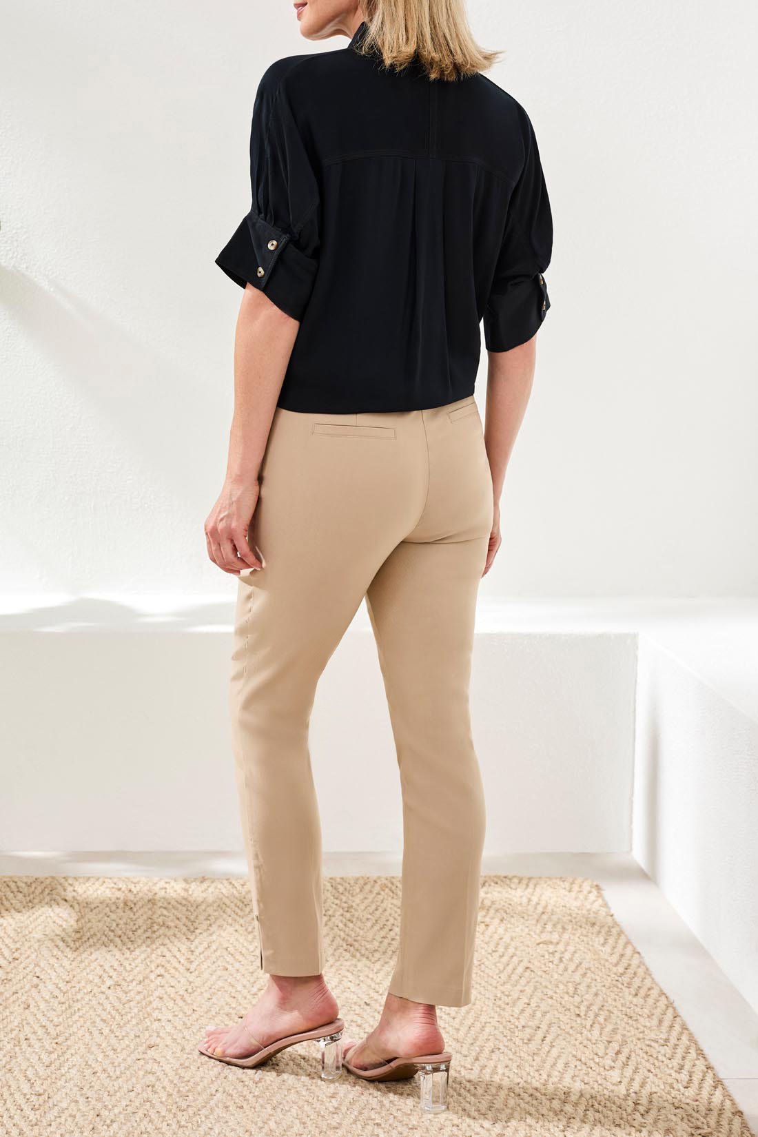 Tribal ELBOW SLV BTN FRT BLOUSE 3112O-SS26