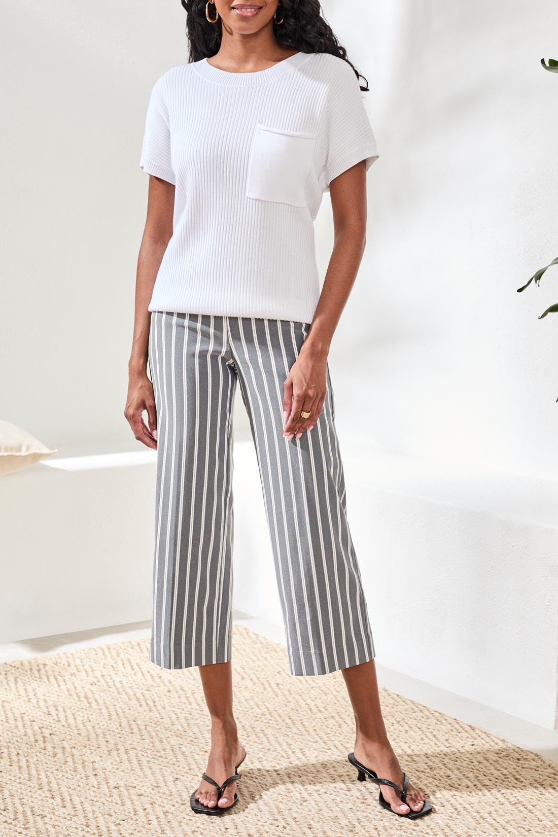 Tribal S/S DOLMAN SWEATER W/POCKET 3007O-SS26