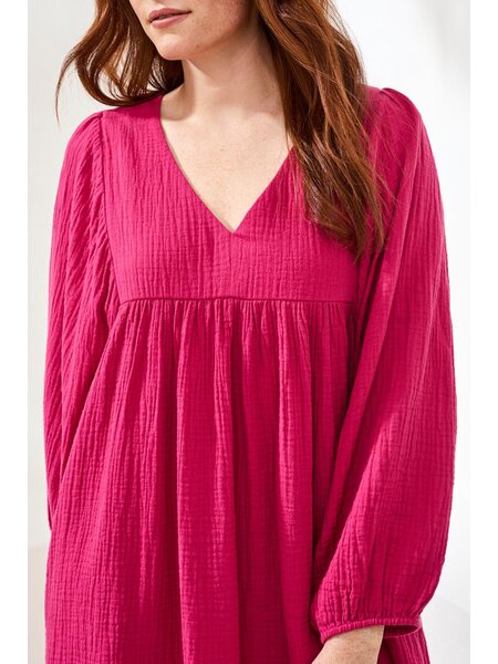 Tribal PUFF SLV DRESS W/ PKTS 6055O-SS26