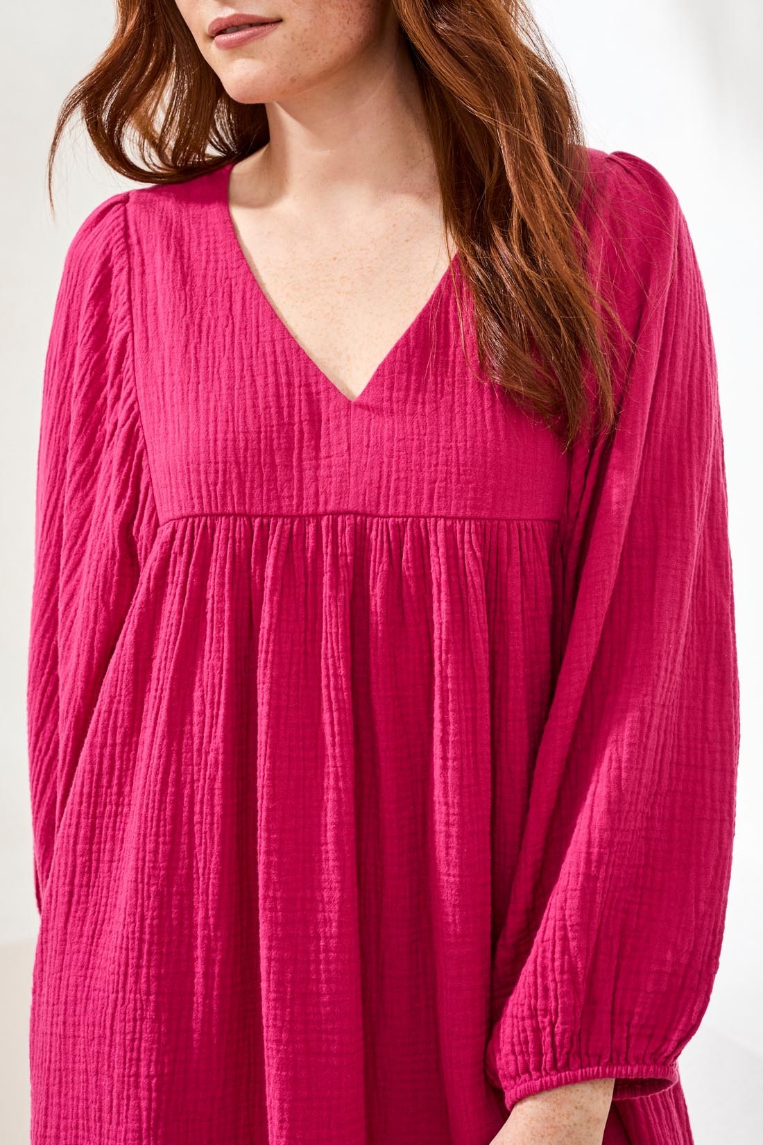 Tribal PUFF SLV DRESS W/ PKTS 6055O-SS26