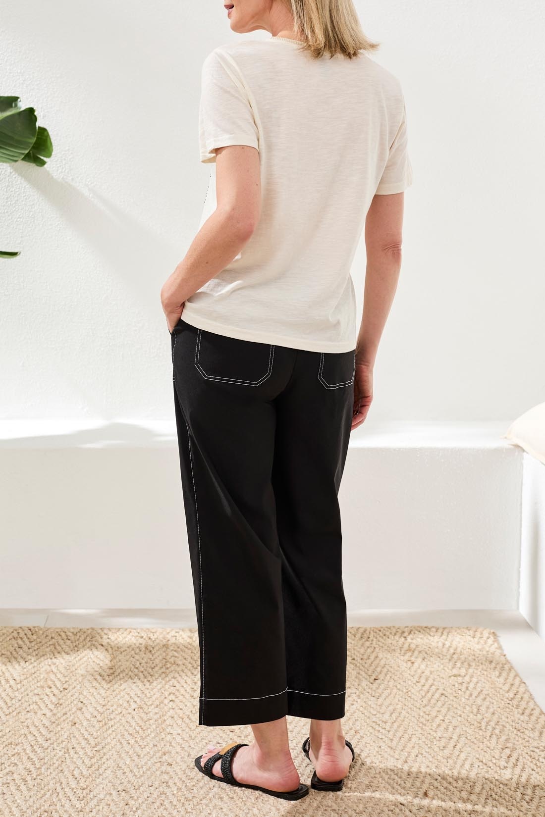 Tribal S/S CREW NECK TOP W/PLACEMENT PRINT 3073O-SS26