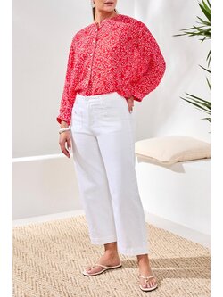 Tribal SOPHIA HUGGING CROP PALAZZO DENIM 6148O-SS26