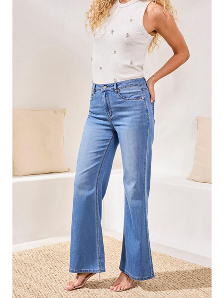 Tribal BROOKE HUGGING PALAZZO DENIM 5604O-SS26