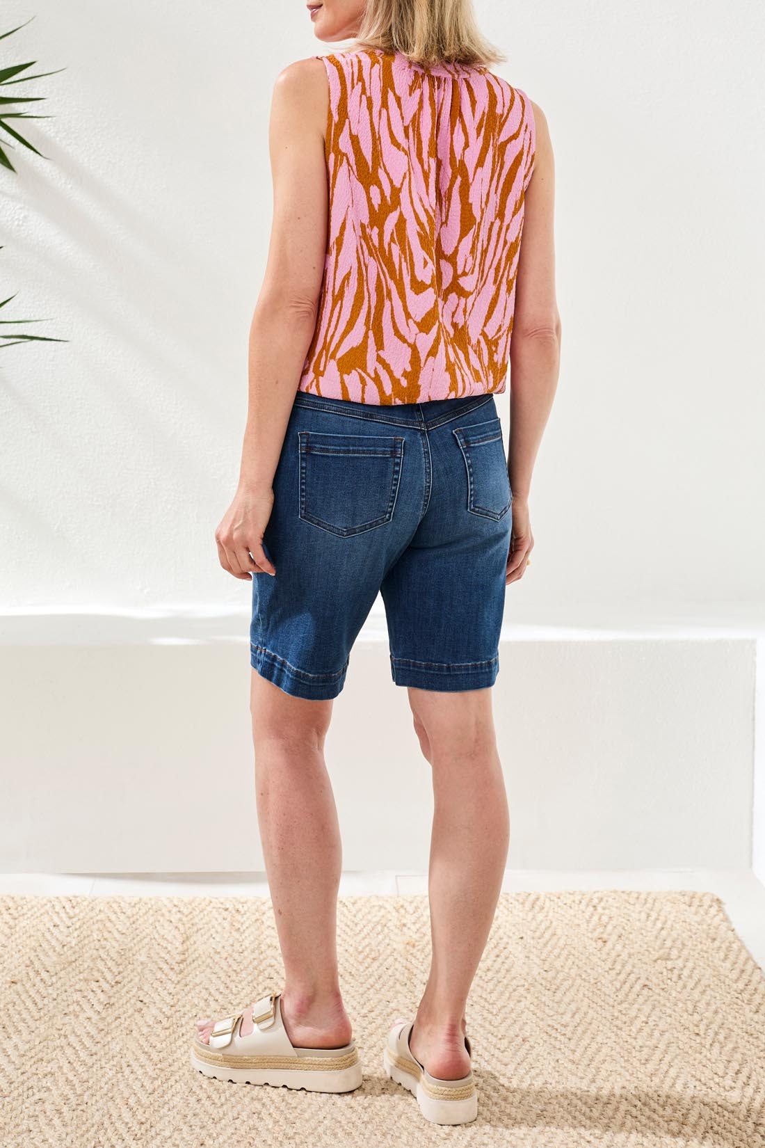 Tribal AUDREY PULL ON WIDE JEANS BERMUDA 5709O-SS26