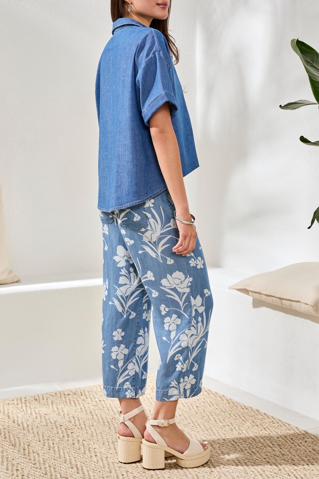 Tribal FLOWY POPOVER S/S SHIRT 5739O-SS26