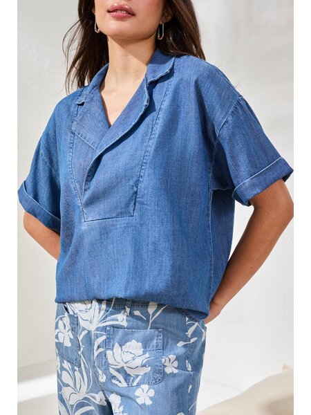Tribal FLOWY POPOVER S/S SHIRT 5739O-SS26