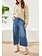 Tribal AUDREY PLEATED CROP WIDE JEANS 6189O-SS26