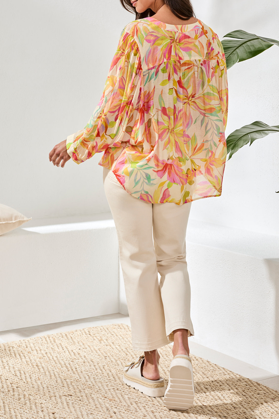 Tribal DOLMAN SLV WIDE BLOUSE 5539O-SS26