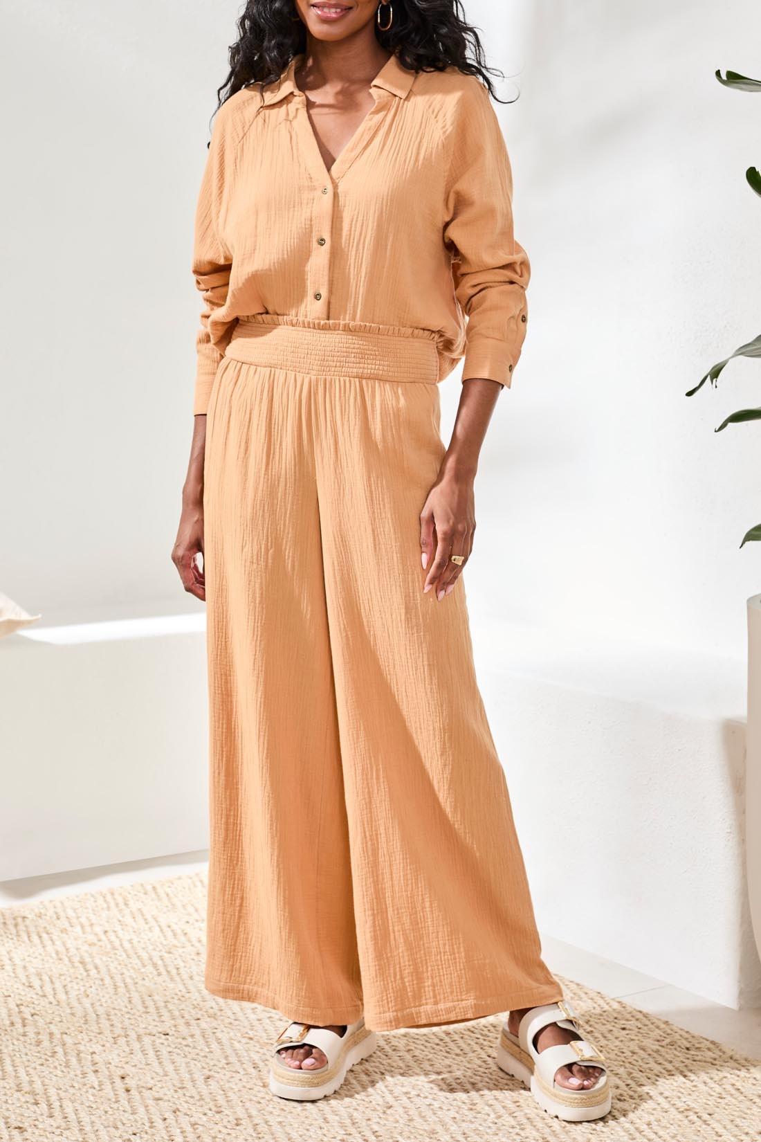 Tribal FLARE PANT W/ SMOCKING WB 6057O-SS26