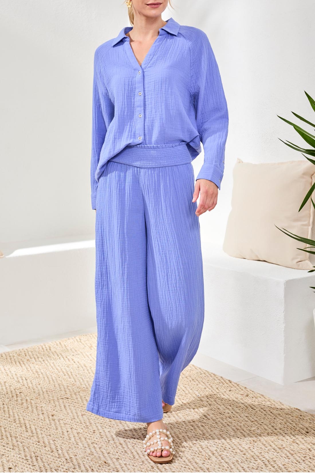 Tribal FLARE PANT W/ SMOCKING WB 6057O-SS26