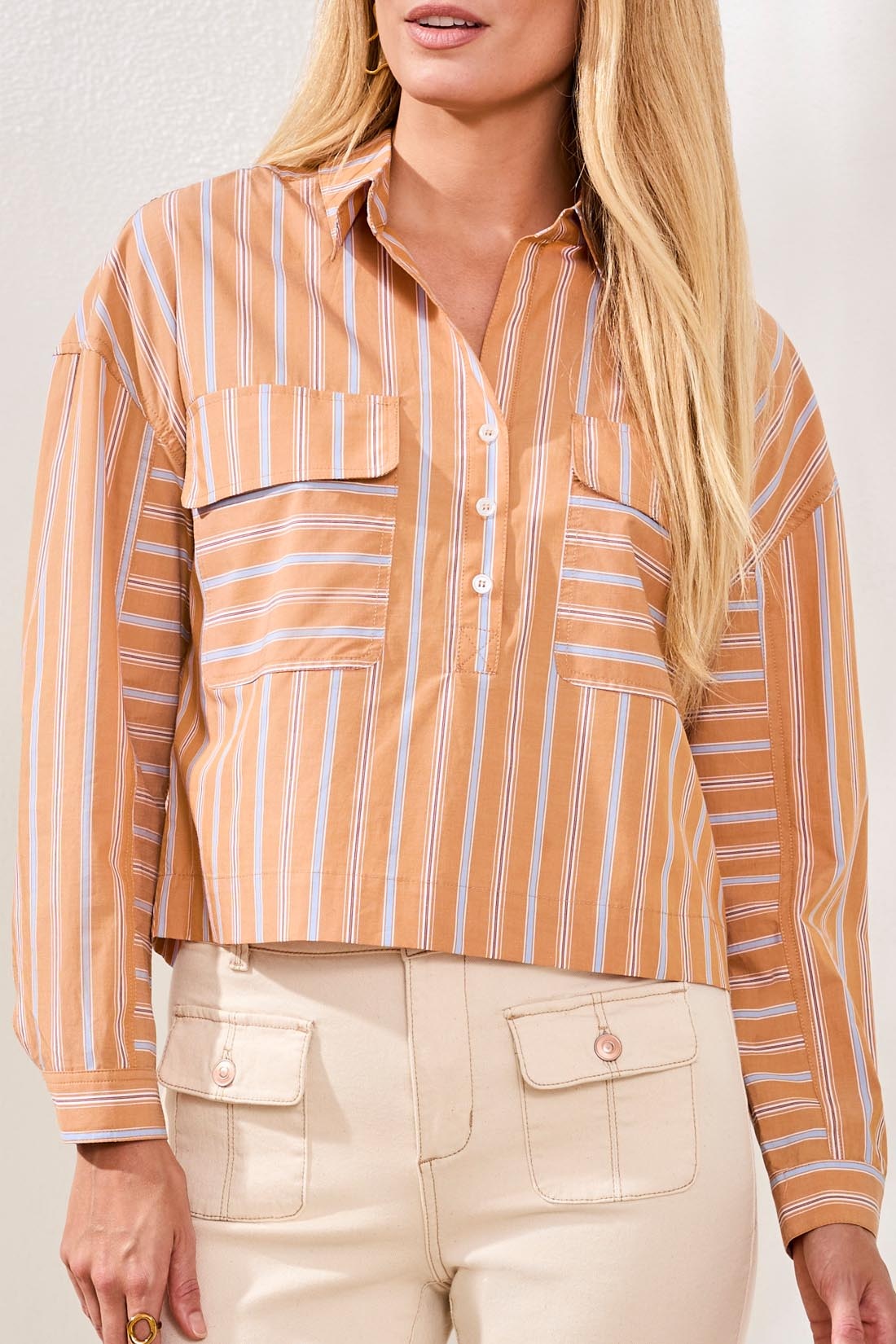 Tribal POPOVER DROP SHOULDER BLOUSE 6211O-SS26