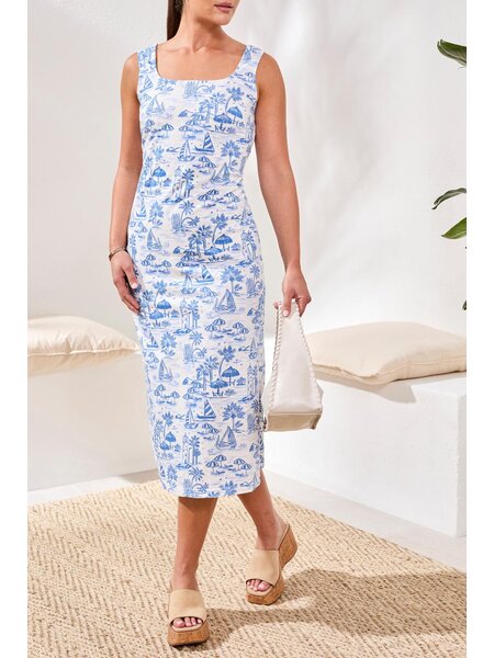 Tribal SLVLESS SQUARE NECK SLIP ON DRESS  958O-SS26