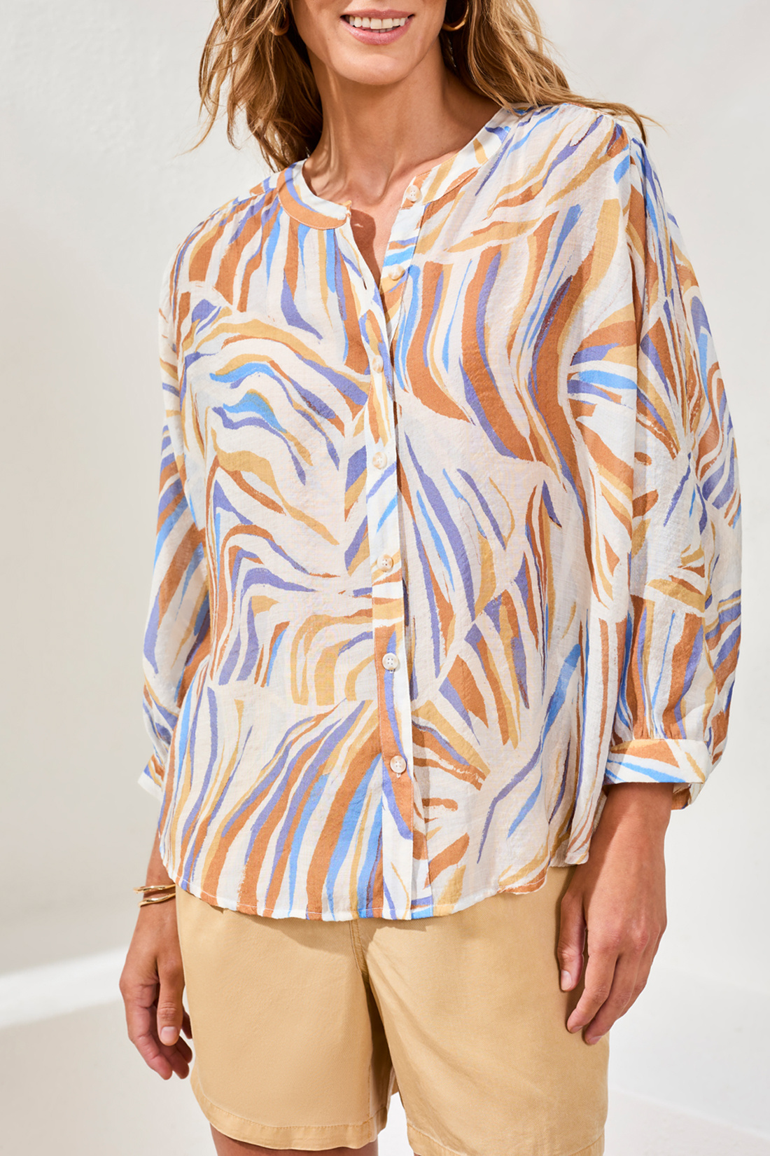 Tribal DOLMAN SLV WIDE BLOUSE 5539O-SS26