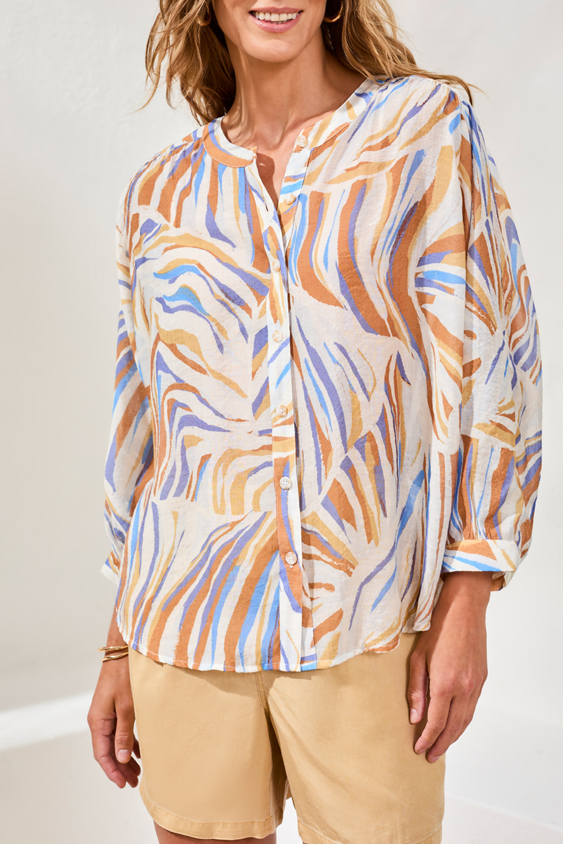 Tribal DOLMAN SLV WIDE BLOUSE 5539O-SS26