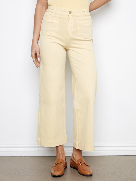 Charlie B Colored Twill Cropped Flare Leg Patch Pocket Pant C5538X/618A SS26