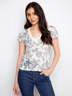 Charlie B Organic Cotton Drop Shoulder TopSS26 C1428