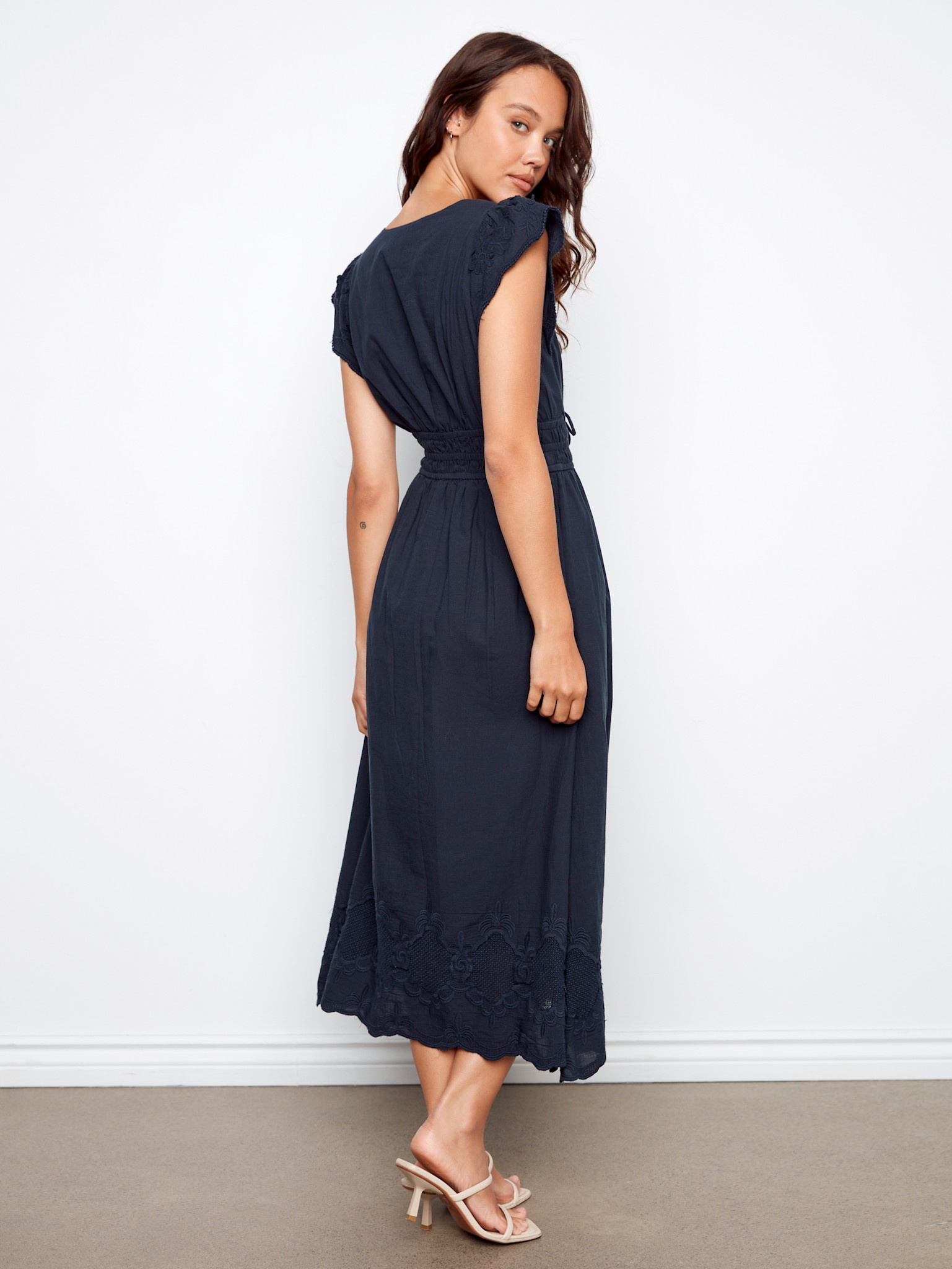 Charlie B V-Neck  Dress & Ruffle Cap Sleeve SS26 C3251