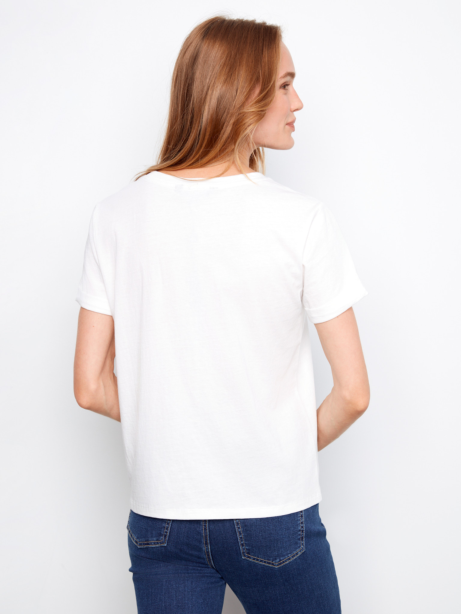 Charlie B Embroidered Front  Jersey T-Shirt SS26 C1426